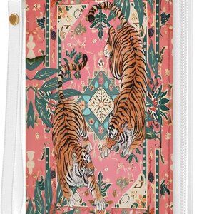 White Tiger Women's RFID Blocking Wallet with Hand Strap, 10 Card Slots & ID Win
